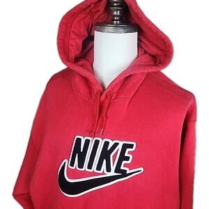 NIKE Hoodie Sweatshirt Pullover Center Chest Swoosh Check Large XXL